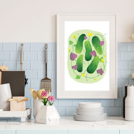 Cucumbers Digital Art Print
