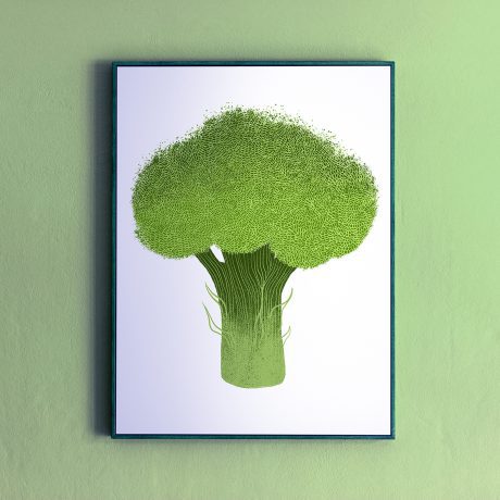 Digital Broccoli Art Print