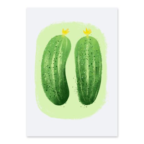 Two Cucumbers Art Print